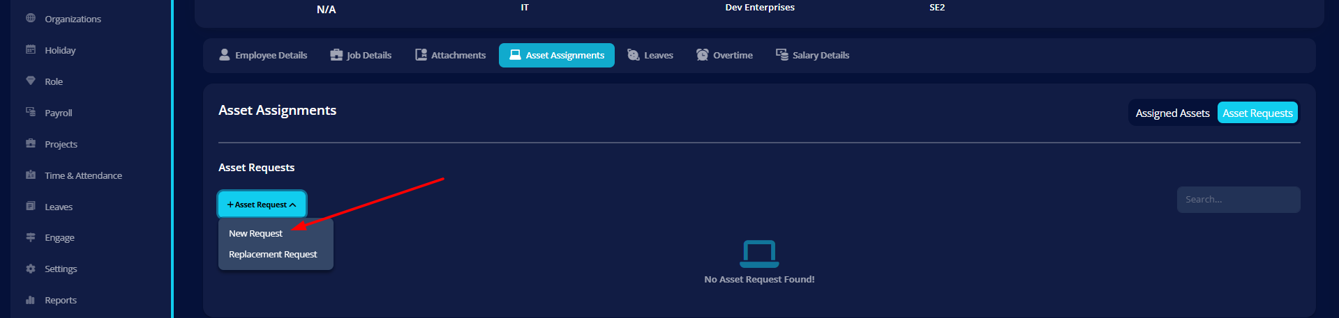 Roles Listing Page