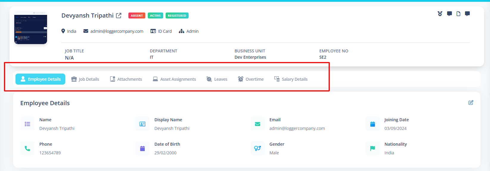 Roles Listing Page
